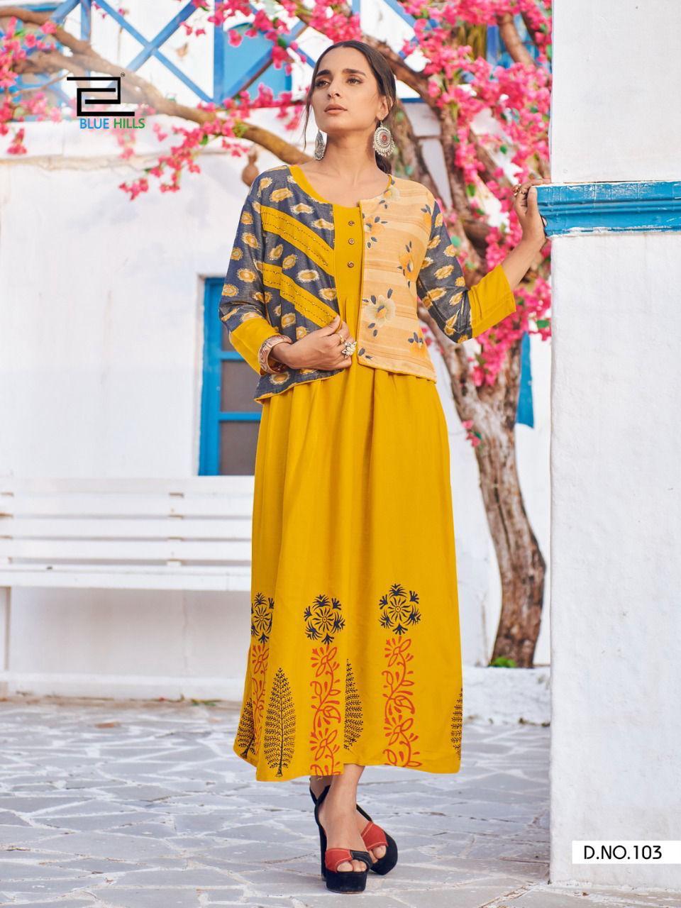 Blue Hills Trend 15 Fancy Wear Designer Printed Kurti Anarkali Collection